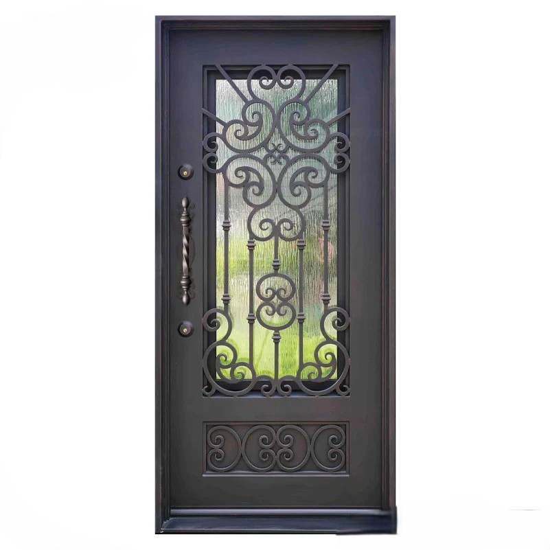 Decorative Single Entry Steel Door | MT-SD-0037
